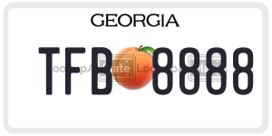 TFB8888 license plate in Georgia