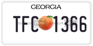 TFC1366  license plate in GA