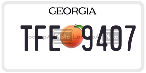 TFE9407  license plate in GA