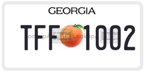 TFF1002 license plate in Georgia