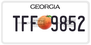 TFF9852 license plate in Georgia