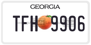 TFH9906  license plate in GA