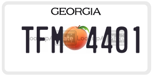 TFM4401  license plate in GA