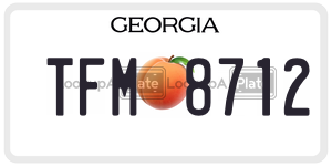 TFM8712  license plate in GA