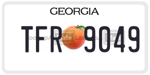 TFR9049 license plate in Georgia
