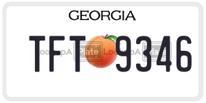 TFT9346 license plate in Georgia