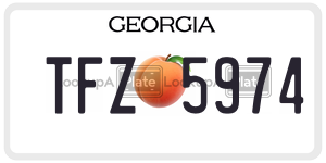 TFZ5974  license plate in GA