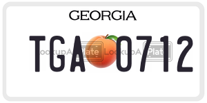 TGA0712 license plate in Georgia