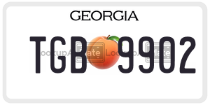 TGB9902  license plate in GA