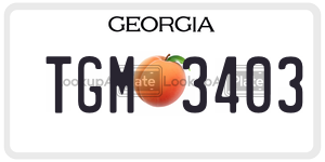 TGM3403 license plate in Georgia