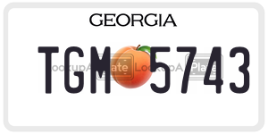 TGM5743 license plate in Georgia