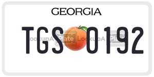 TGS0192  license plate in GA