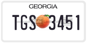 TGS3451  license plate in GA