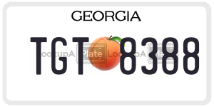 TGT8388 license plate in Georgia