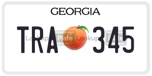 TRA345  license plate in GA