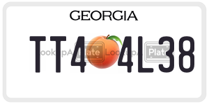 TT44L38  license plate in GA