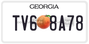 TV68A78  license plate in GA