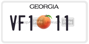 VF111  license plate in GA