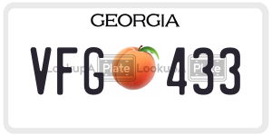 VFG433 license plate in Georgia