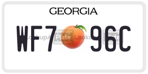 WF796C  license plate in GA