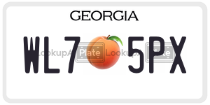 WL75PX  license plate in GA