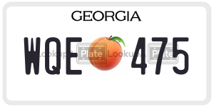 WQE475  license plate in GA