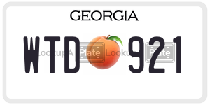WTD921  license plate in GA