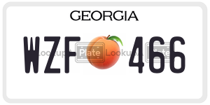 WZF466  license plate in GA