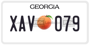 XAV079 license plate in Georgia