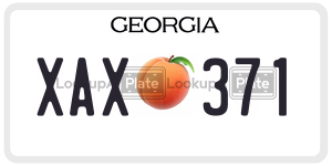 XAX371 license plate in Georgia