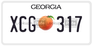 XCG317 license plate in Georgia