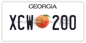 XCW200 license plate in Georgia