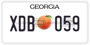 XDB059  license plate in GA