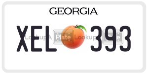 XEL393  license plate in GA
