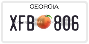 XFB806  license plate in GA