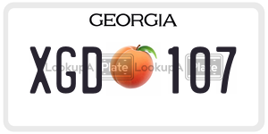 XGD107  license plate in GA