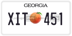 XIT451  license plate in GA