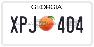 XPJ404  license plate in GA