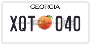 XQT040  license plate in GA