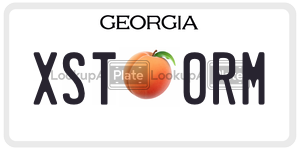 XST0RM  license plate in GA