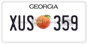 XUS359 license plate in Georgia