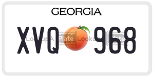 XVQ968  license plate in GA