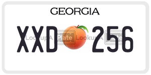 XXD256  license plate in GA