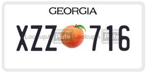 XZZ716  license plate in GA