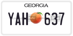YAH637  license plate in GA