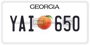 YAI650  license plate in GA