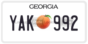 YAK992 license plate in Georgia