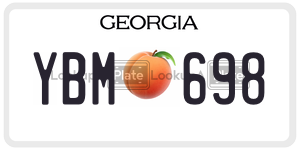YBM698  license plate in GA
