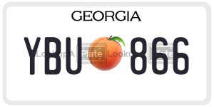 YBU866 license plate in Georgia