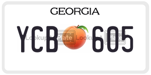 YCB605 license plate in Georgia